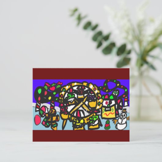 Carte Postale Parc à thème Gingpain Noël (Debout devant)