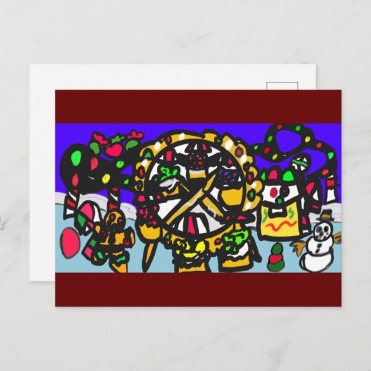 Carte Postale Parc à thème Gingpain Noël (Devant / Derrière)