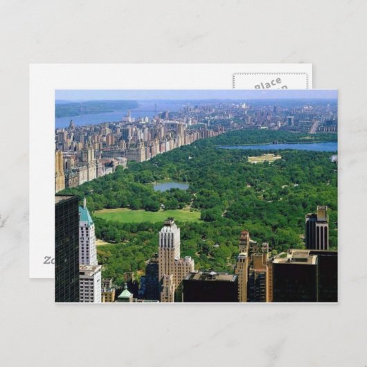 Carte Postale parc central (Devant / Derrière)