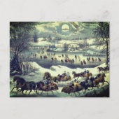 Carte Postale Parc Central Currier & Ives en hiver (Devant)