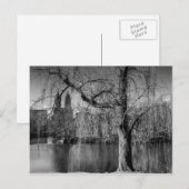 Carte Postale Parc central noir et blanc New York Paysage (Devant / Derrière)