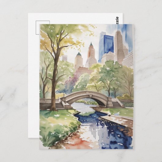 Carte Postale Parc central, NY (Devant / Derrière)