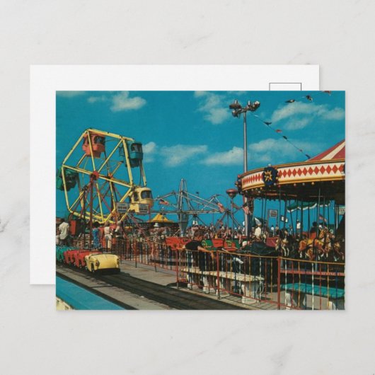 Carte Postale Parc d'attractions Asbury Park - New Jersey (Devant / Derrière)