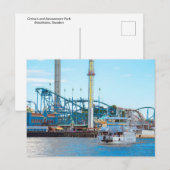 Carte Postale Parc d'attractions Grona Lund, Stockholm, Suède (Devant / Derrière)