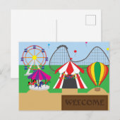 Carte Postale Parc d'attractions ou Parc à thème (Devant / Derrière)