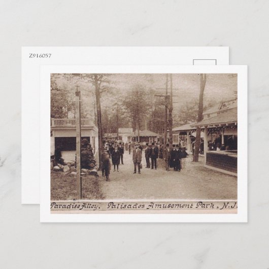 Carte Postale Parc d'attractions Palisades, New Jersey, 1909 (Devant / Derrière)