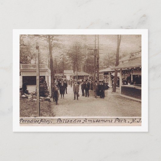 Carte Postale Parc d'attractions Palisades, New Jersey, 1909 (Devant)
