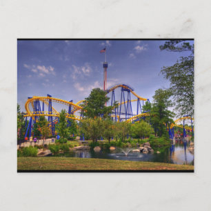 Carte Postale parc d'attractions roller dessous de verre