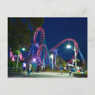 Carte Postale parc d'attractions roller dessous de verre