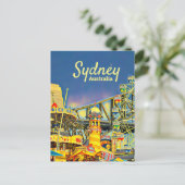 Carte Postale Parc d'attractions Sydney Luna Park Voyage d'art n (Debout devant)