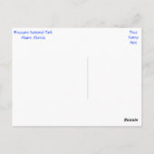 Carte Postale Parc de Biscayne Bay Miami Beach Florida Postcard (Dos)