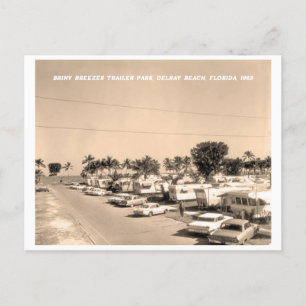 Carte Postale Parc de camping-caravaning vintage Delray Beach Fl