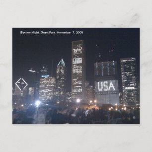 Carte Postale Parc de Grant. Nuit d'élection