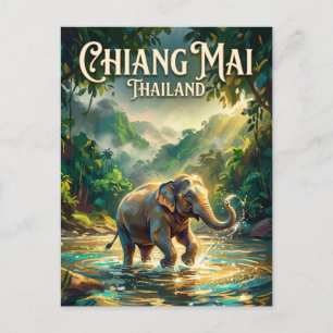 Carte Postale Parc de la nature des éléphants Thaïlande