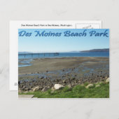 Carte Postale Parc de la plage des Moines (marée arrière) (Devant / Derrière)