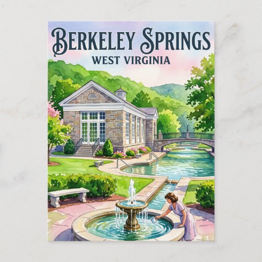 Carte Postale Parc d'État de Berkeley Springs USA (Devant)