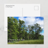 Carte Postale Parc d'État de Champoeg, affiche de l'Oregon (Devant / Derrière)