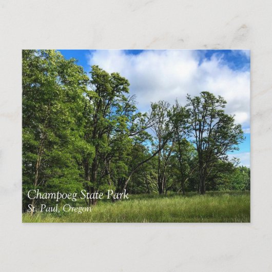 Carte Postale Parc d'État de Champoeg, affiche de l'Oregon (Devant)