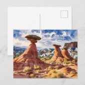 Carte Postale Parc d'état de la vallée de Goblin, peinture aquar (Devant / Derrière)