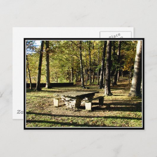 Carte Postale Parc d'état de Letchworth - Tea Table Rock (Devant / Derrière)