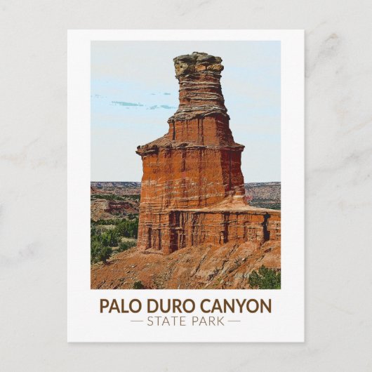 Carte Postale Parc d'État de Palo Duro Canyon Art Texas (Devant)