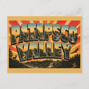 Carte Postale Parc d'État de Patapsco Valley MD Art de voyage vi