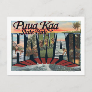 Carte Postale Parc d'État de Puua Kaa, Hawaï - Grande scène de l