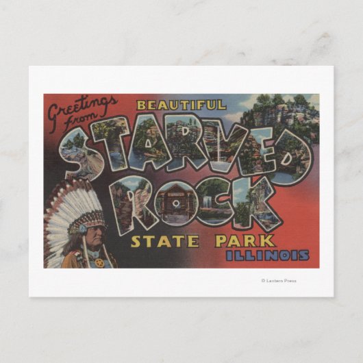 Carte Postale Parc d'état de Rock Starved - Grandes lettres scèn (Devant)