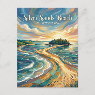 Carte Postale Parc d'État de Silver Sands Connecticut