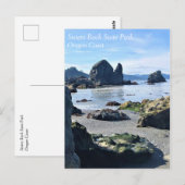 Carte Postale Parc d'État de Sisters Rock, côte de l'Oregon (Devant / Derrière)