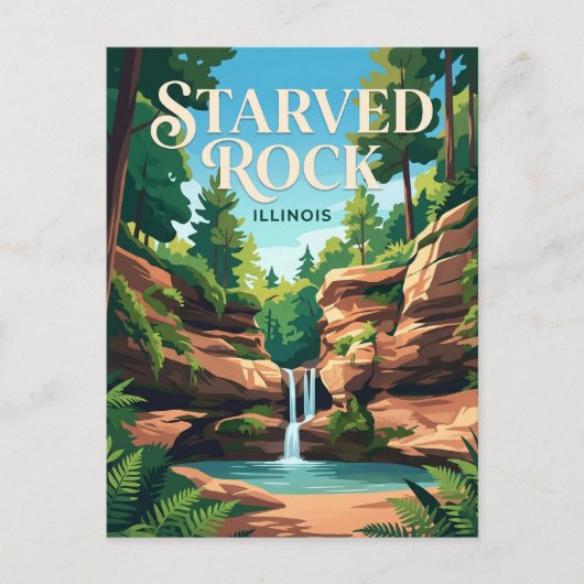 Carte Postale Parc d'État de Starved Rock USA (Devant)