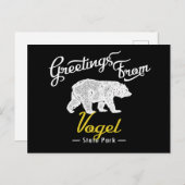 Carte Postale Parc d'état de Vogel Ours (Devant / Derrière)