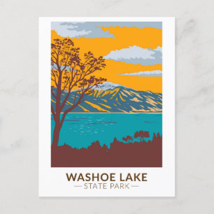Carte Postale Parc d'état de Washoe Lake Nevada Vintage