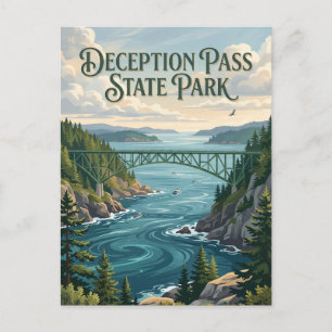 Carte Postale Parc d'État Deception Pass Washington