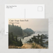 Carte Postale Parc d'état du Cap Arago, Côte de l'Oregon (Devant / Derrière)