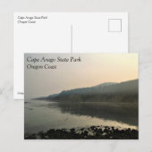 Carte Postale Parc d'état du Cap Arago, Côte de l'Oregon (Devant / Derrière)