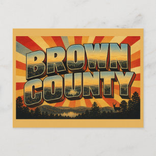 Carte Postale Parc d'État du comté de Brown Indiana Collines ond