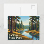 Carte Postale Parc d'État La Pine Oregon (Devant / Derrière)