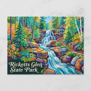 Carte Postale Parc d'État Ricketts Glen Pennsylvanie