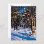 Carte Postale Parc d'hiver couvert de neige au Canada (Devant / Derrière)