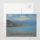 Carte Postale Parc d'île d'antilope, le Grand Lac Salé… (Devant / Derrière)