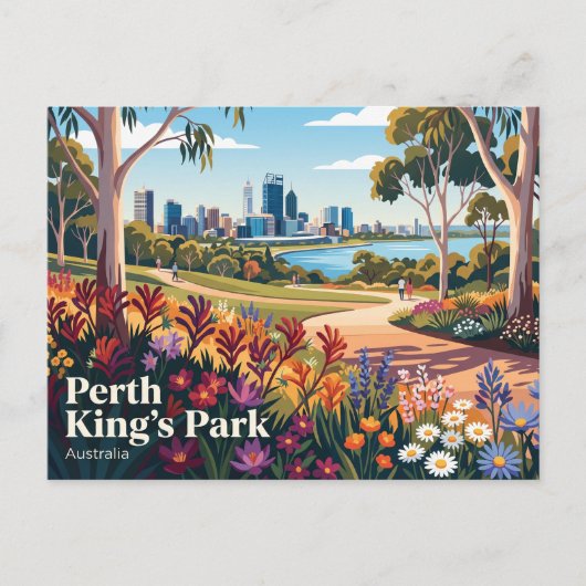 Carte Postale Parc du roi de Perth Australie (Devant)