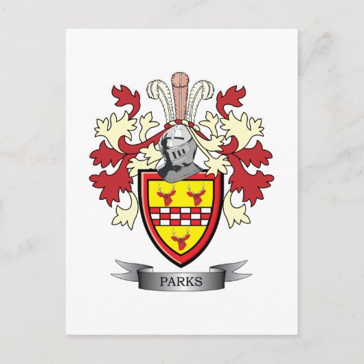 Carte Postale Parc Family Crest Coat of Arms (Devant)