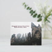 Carte Postale Parc forestier national de Zhangjiajie, Hunan Chin (Debout devant)