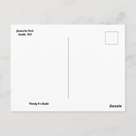 Carte Postale Parc Gasworks (Dos)