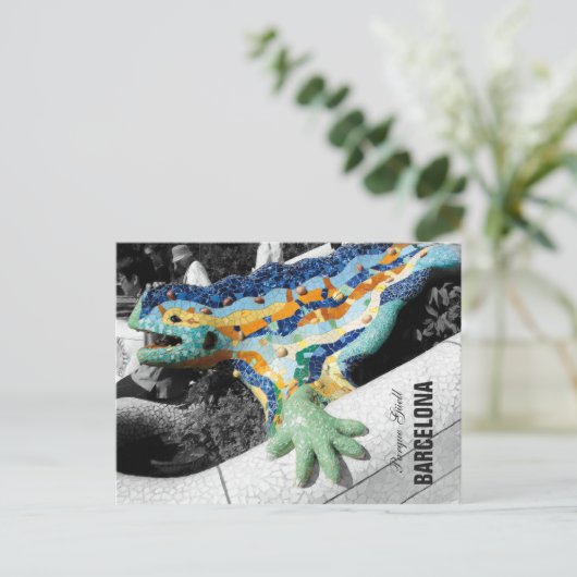 Carte Postale Parc Gaudi de Barcelone (Debout devant)