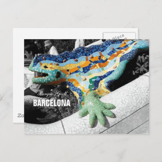Carte Postale Parc Gaudi de Barcelone (Devant / Derrière)