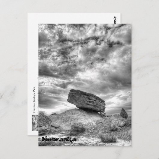 Carte Postale Parc géologique de Toadstool, Nebraska (Devant / Derrière)