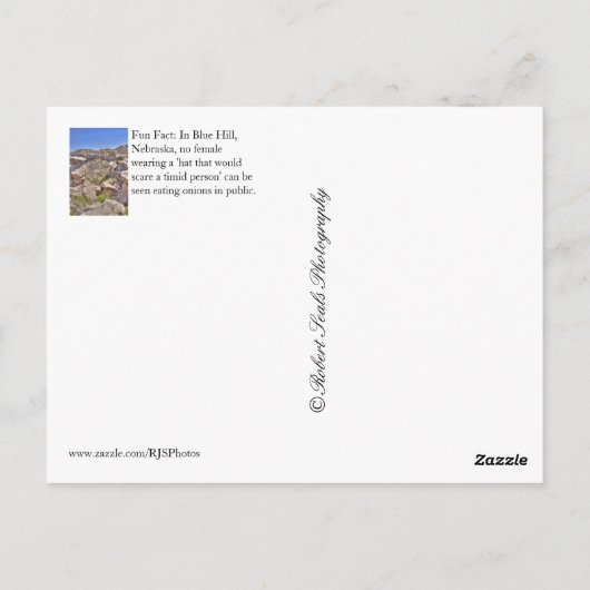 Carte Postale Parc géologique de Toadstool, Nebraska (Dos)