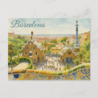 Carte Postale Parc Güell à Barcelone